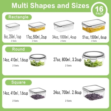 HOMBERKING 32-Pc BPA-Free Food Storage Set
