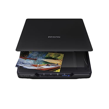 Epson Perfection V19 II Color Photo and Document Flatbed Scanner with 4800 dpi Optical Resolution, U...