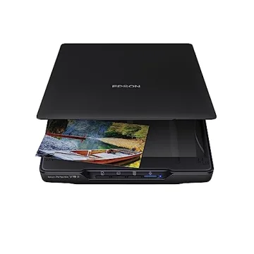 Epson Perfection V19 II Color Photo and Document Flatbed Scanner with 4800 dpi Optical Resolution, U...