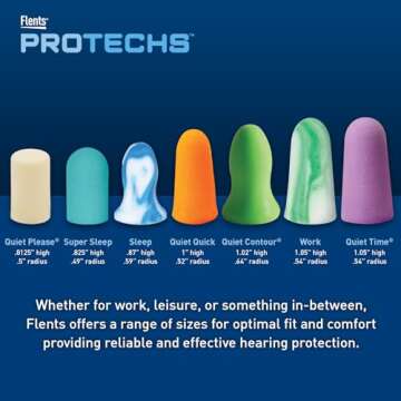 Flents Super Sleep Comfort Foam Ear Plugs/Earplugs | 10 Pair | Case Included | NRR 29 | Made in The ...