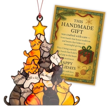Adorable Cat Ornament: Festive Decor for Cat Lovers