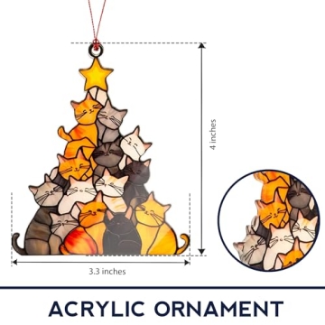 Cute Cat Christmas Tree Ornament for Pet Lovers