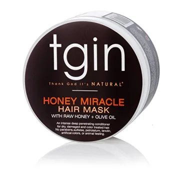 tgin Honey Miracle Hair Mask for Natural, Dry, Curly Type 3c and 4c Hair - 12 oz - Deep Conditioner