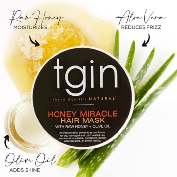 tgin Honey Miracle Hair Mask for Curly Hair - Deep Conditioner