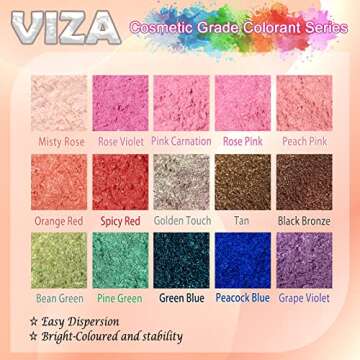 Viza Mica Powder 40g Natural Color Pigment for Crafts