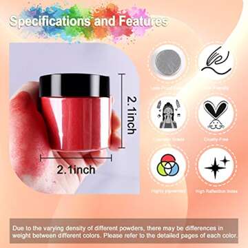 Viza Mica Powder 40g Natural Color Pigment for Crafts