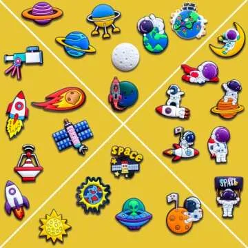 Euphaglaia 25Pcs Space Charms for Unique Shoe Decoration