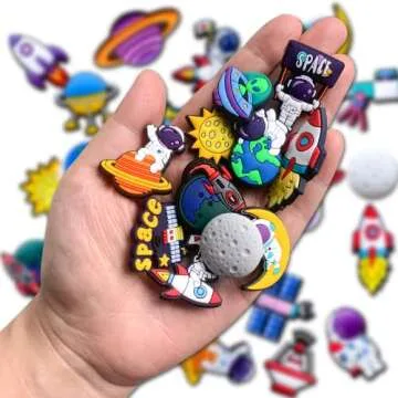 Euphaglaia 25Pcs Space Charms for Unique Shoe Decoration