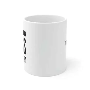 Personalized I Love My Boss PS I Work For Myself Customized Boss Mug Coffee Ceramic Mug 11 oz White Funny Novelty Drinkware 11oz