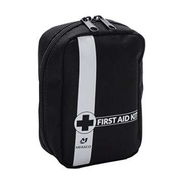 MFASCO Boy Scout Personal First Aid Kit-Compact Black Pouch Attaches to Belt or Bag, Scout-Compliant...