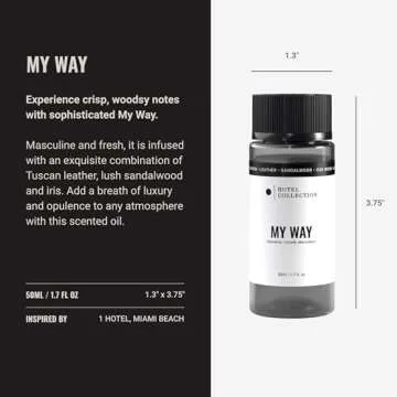 Aroma360 Hotel Collection Diffuser Oil-My Way-Aromatherapy Essential Fragrance Oil-Sandalwood, Warm Virginia Cedar& Beautiful Iris-50ML 1.7 Fl oz