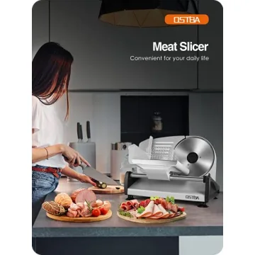 OSTBA Electric Deli Food Slicer with Adjustable Thickness