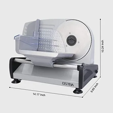 OSTBA Electric Deli Food Slicer with Adjustable Thickness