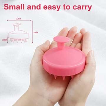 LONOIIEN Scalp Massager, Scalp Scrubber with Soft Silicone Bristles Hair Shampoo Brush for Scalp Exf...
