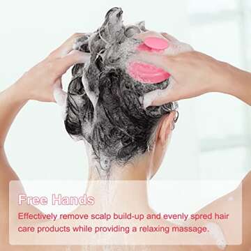 LONOIIEN Scalp Massager - Soft Silicone Bristles Exfoliator