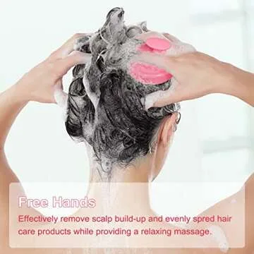 LONOIIEN Scalp Massager - Soft Silicone Bristles Exfoliator