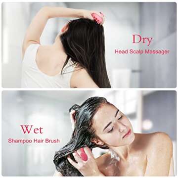 LONOIIEN Scalp Massager - Soft Silicone Bristles Exfoliator