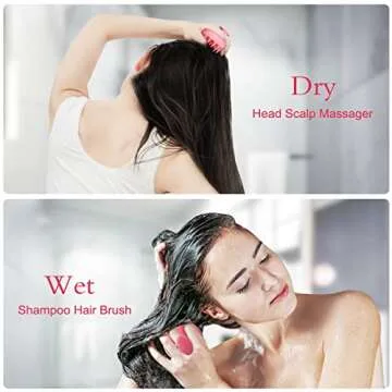 LONOIIEN Scalp Massager - Soft Silicone Bristles Exfoliator