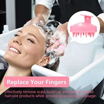 LONOIIEN Scalp Massager - Soft Silicone Bristles Exfoliator