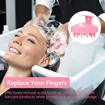 LONOIIEN Scalp Massager - Soft Silicone Bristles Exfoliator