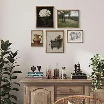Vintage Farmhouse Wall Decor Set 11x14 - 5 Prints Collection