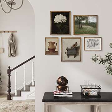 Vintage Farmhouse Wall Decor Set 11x14 - 5 Prints Collection