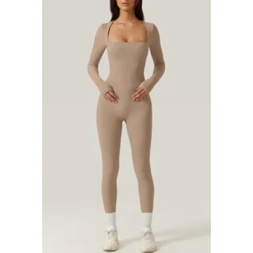 Buy QINSEN Women's Square Neck Bodycon Jumpsuit Online