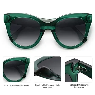 SOJOS Retro Cateye Sunglasses Women UV400 Protection