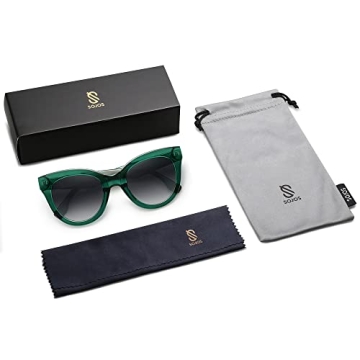 SOJOS Retro Cateye Sunglasses Women UV400 Protection