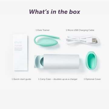Elvie - App Controlled Women's Pelvic Floor Trainer, Smart Kegel Exerciser - Body Safe Muscle Strengthener Equipment