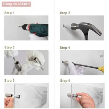 DOHWSK Acrylic Magazine Holder, 2 Pack Hanging Bookshelf Magazine Rack, Wall Mounted Floating Brochure Display for Waiting Room, Office, Home (Clear, 17 Inch)