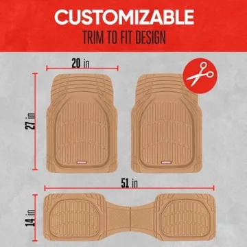 Motor Trend FlexTough All-Weather Floor Mats for Cars