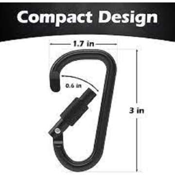 Gold Lion Gear 3 Inch Aluminum Carabiner - Versatile Clip
