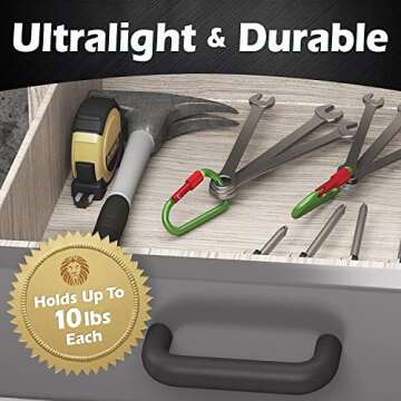 Gold Lion Gear 3 Inch Aluminum Carabiner - Versatile Clip