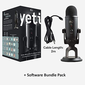 Blue Yeti Blackout USB Mic Plus Software Bundle Deal