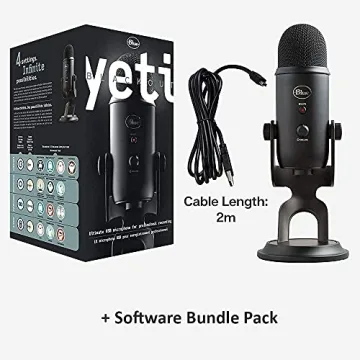 Blue Yeti Blackout USB Mic Plus Software Bundle Deal
