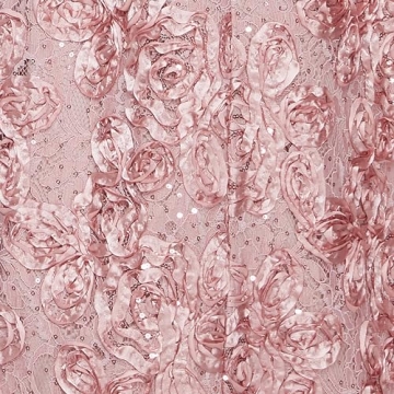 Alex Evenings Women's Long Rosette Off The Shoulder A-Line Dress, Rose