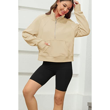 Stylish Women’s Cropped Half Zip Sweatshirt for All Occasions