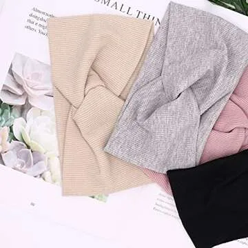 DRESHOW Vintage Style Elastic Headbands for Women