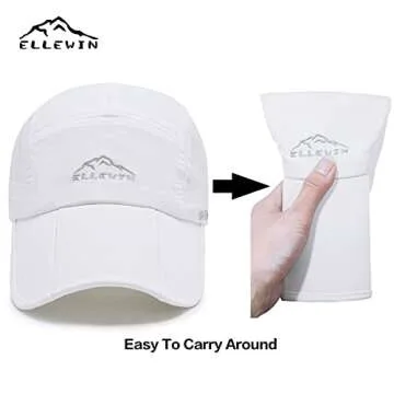 ELLEWIN Unisex Baseball Cap UPF 50 with Long Bill