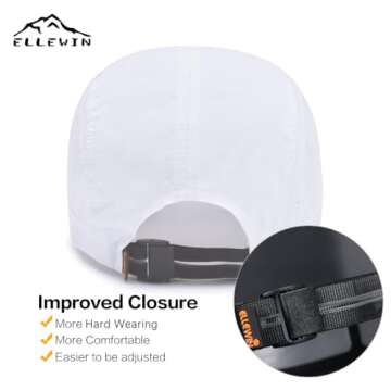 ELLEWIN Unisex Baseball Cap UPF 50 with Long Bill