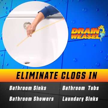 FlexiSnake Drain Weasel 18" Clog Remover Tool Kit