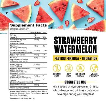 Ambrosia Hydroglyph Intraworkout Formula w/BCAA + EAA + Electrolytes Hydration Powder to Protect Lea...