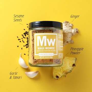 Spiceology - Maui Wowee - Hawaiian Teriyaki Seasoning - Hawaiian BBQ Rub Spices and Seasonings - Add Flavor to Chicken, Ramen, Salmon, Pork, Tofu, Shrimp, Bacon, Steak - 5.5 oz