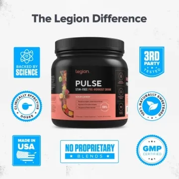 LEGION Pulse Pre Workout - Caffeine Free & Naturally Sweetened