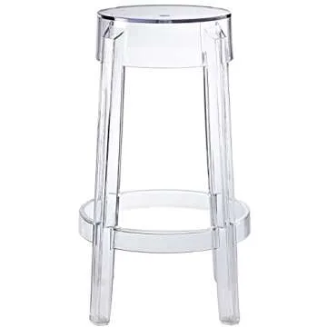 Modway Casper Modern Acrylic Counter Bar Stool in Clear - Fully Assembled