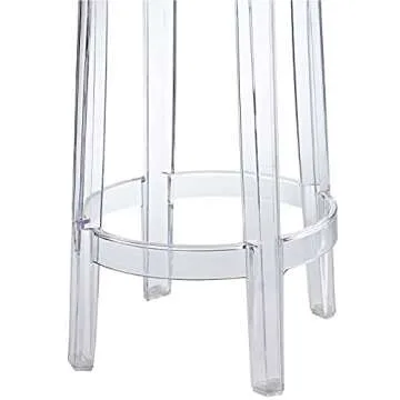 Modway Casper Modern Acrylic Counter Bar Stool in Clear - Fully Assembled