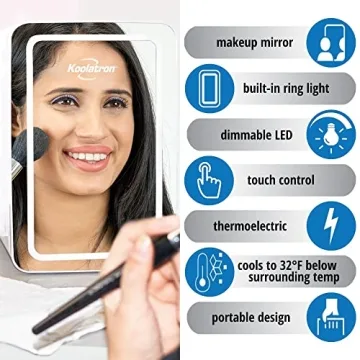 Stylish Koolatron Mini Fridge with LED Makeup Mirror