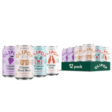 OLIPOP Prebiotic Soda Pop, Best Sellers Variety Pack, A New Kind of Soda Packed with Prebiotics, Fib...