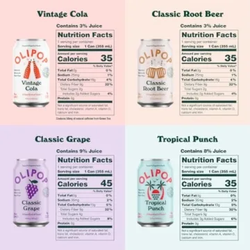 OLIPOP Prebiotic Soda Pop, Best Sellers Variety Pack, A New Kind of Soda Packed with Prebiotics, Fiber, and Botanicals, Gluten Free, Vegan, GMO Free, 12oz (12-Cans)